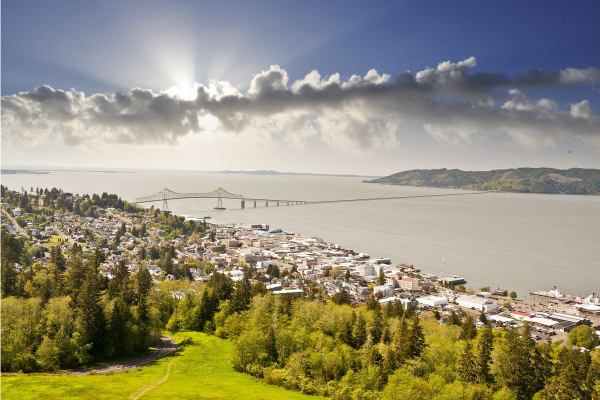 Sweeping views of Astoria, Oregon