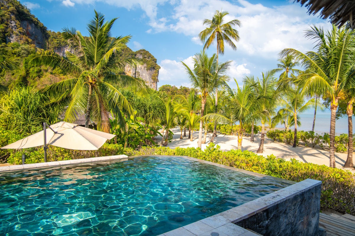 Beachside resort pool in Koh Yao Noi, Thailand